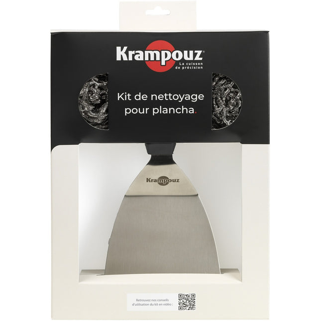 Ustensile plancha KRAMPOUZ spatule/2 boules inox AKN1