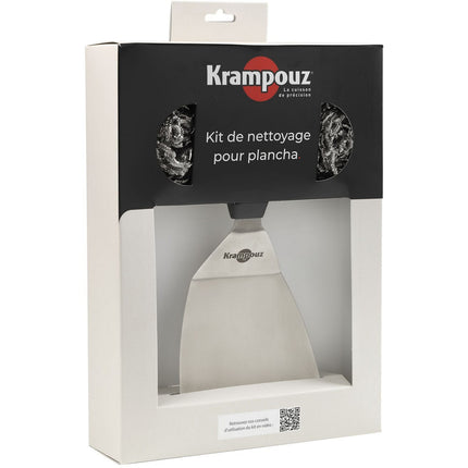 Ustensile plancha KRAMPOUZ spatule/2 boules inox AKN1
