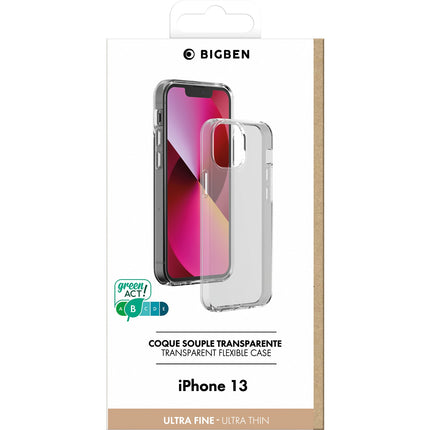Coque BIGBEN CONNECTED iPhone 13 Silisoft transparent