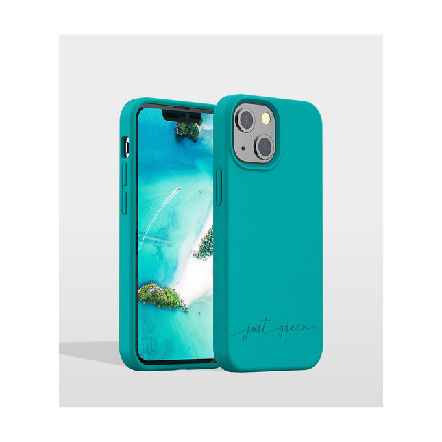 Coque JUST GREEN iPhone 13 mini Bio bleu