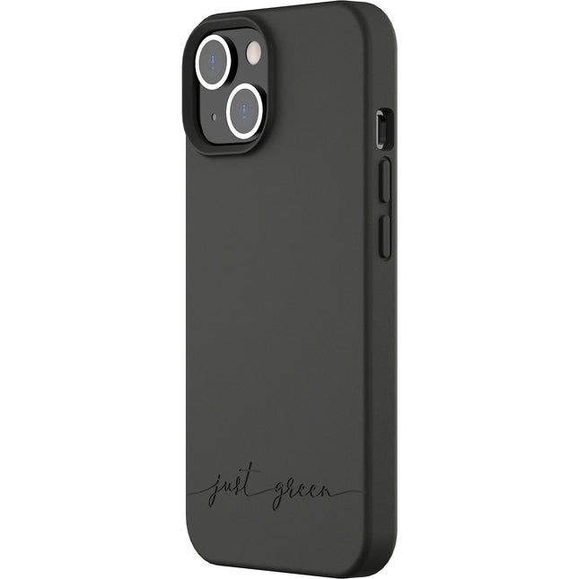 Coque JUST GREEN iPhone 14 Bio noir