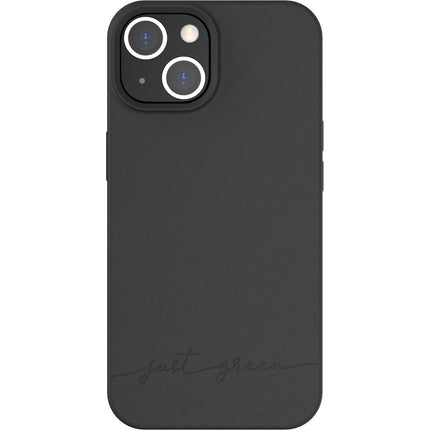 Coque JUST GREEN iPhone 14 Bio noir