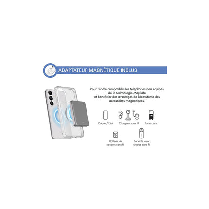 Batterie externe FORCE POWER 5000mAh MagSafe 15W argent