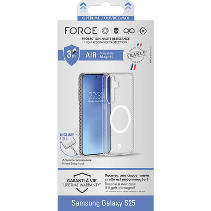 Coque FORCE CASE Samsung S25 Magnet Transparent