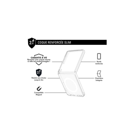 Coque FORCE CASE Samsung Z Flip 7 renforcé transparent