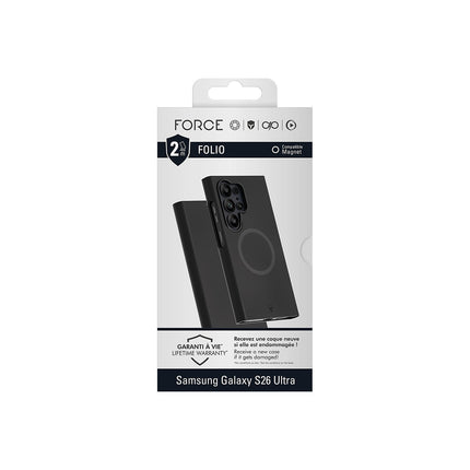 Coque FORCE CASE étui Magnet s26 ultra noir