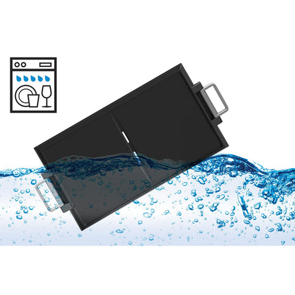 Plancha électrique RIVIERA ET BAR QPL 650 noir gris à poser, 50x30 cm