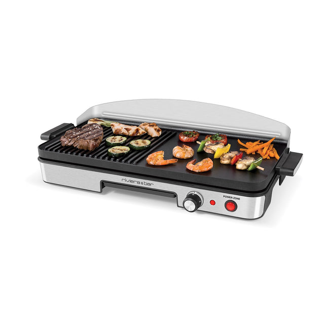 Plancha électrique RIVIERA ET BAR QPL365 Power Zone à poser, 50x25 cm