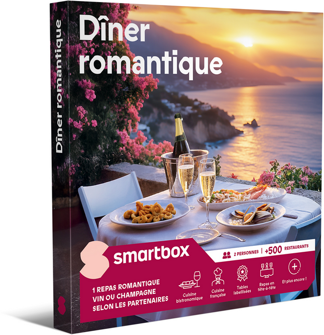 Coffret cadeau SMARTBOX Diner romantique
