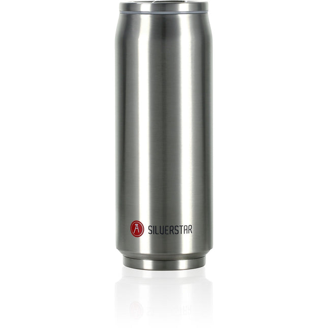 Mug isotherme LES ARTISTES Pull metal argent brillant 500ml