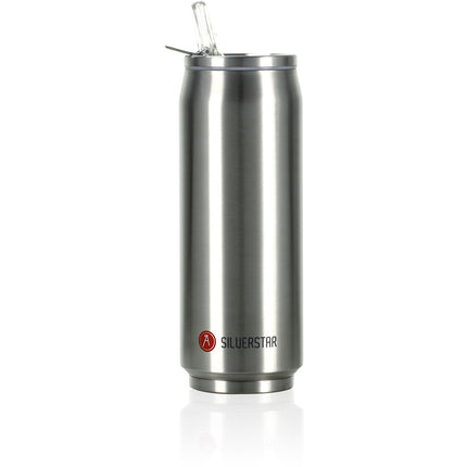 Mug isotherme LES ARTISTES Pull metal argent brillant 500ml