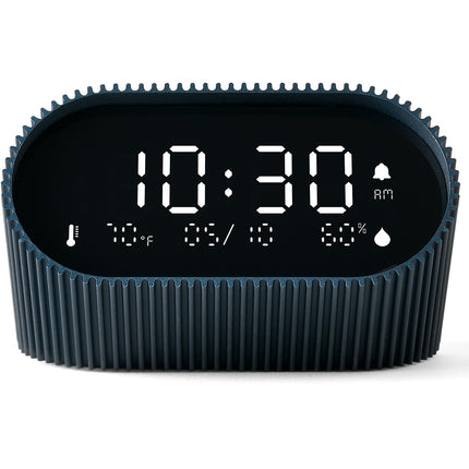 Réveil LEXON Ray Clock Thermomètre et Hygromètre Bleu