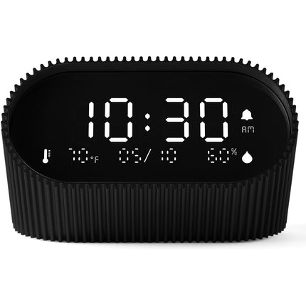 Réveil LEXON Ray Clock Thermomètre et Hygromètre Bleu
