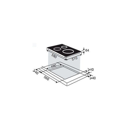 Plaque induction BRANDT BPI6428UB