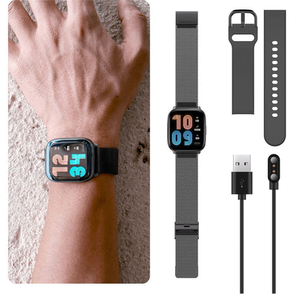 Montre connectée ECHO Rainbow Nano Metal Silicone + Milanais