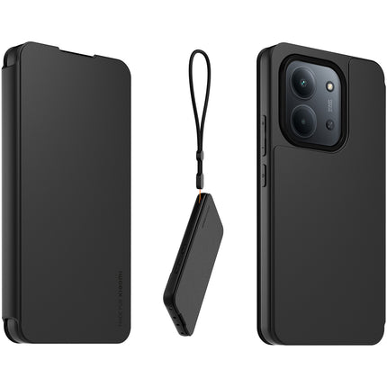 Etui avec cordon MADE FOR XIAOMI Redmi 15C 4G/5G Noir + dragonne