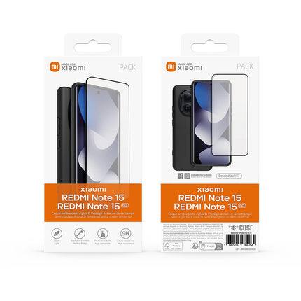 Coque MADE FOR XIAOMI Redmi Note 15 4G/5G coque + verre trempé