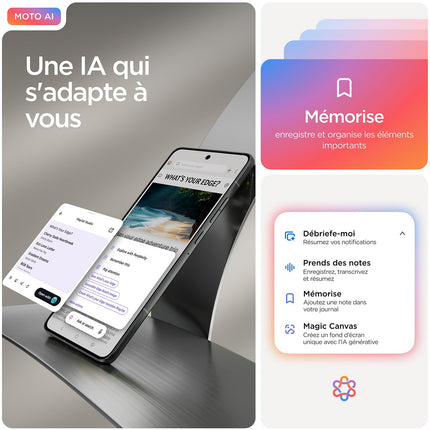 Smartphone MOTOROLA Pack Edge70 512Go Gris+Moto Sound Flow
