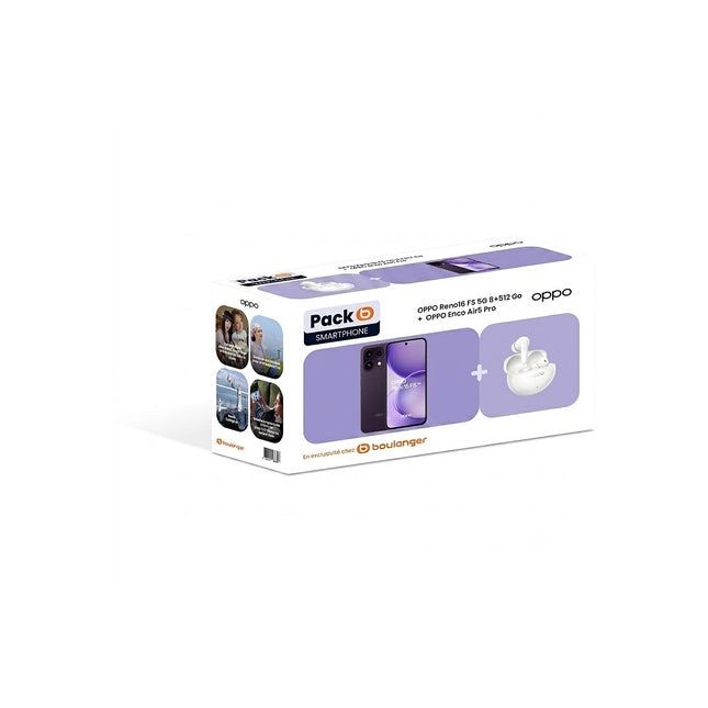 Smartphone OPPO Pack Reno 16 FS 5G 512Go Noir + Oppo Enco Air5 Pro