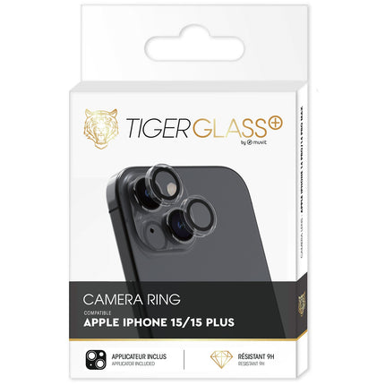Protège objectif TIGER GLASS iPhone 15/15 Plus protège objectif
