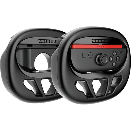 Accessoire manette AKUMA 2 VOLANTS RACING SWITCH2 NOIR