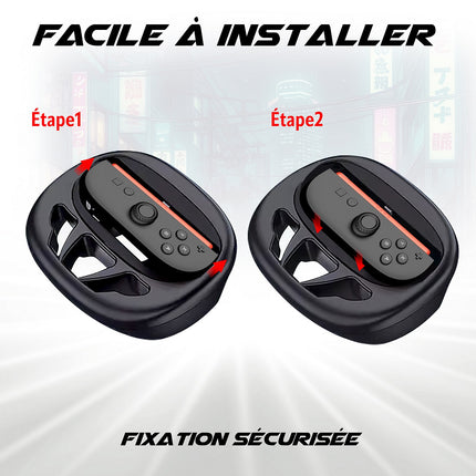 Accessoire manette AKUMA 2 VOLANTS RACING SWITCH2 NOIR
