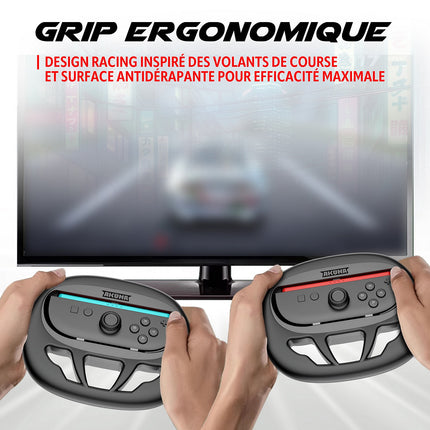 Accessoire manette AKUMA 2 VOLANTS RACING SWITCH2 NOIR
