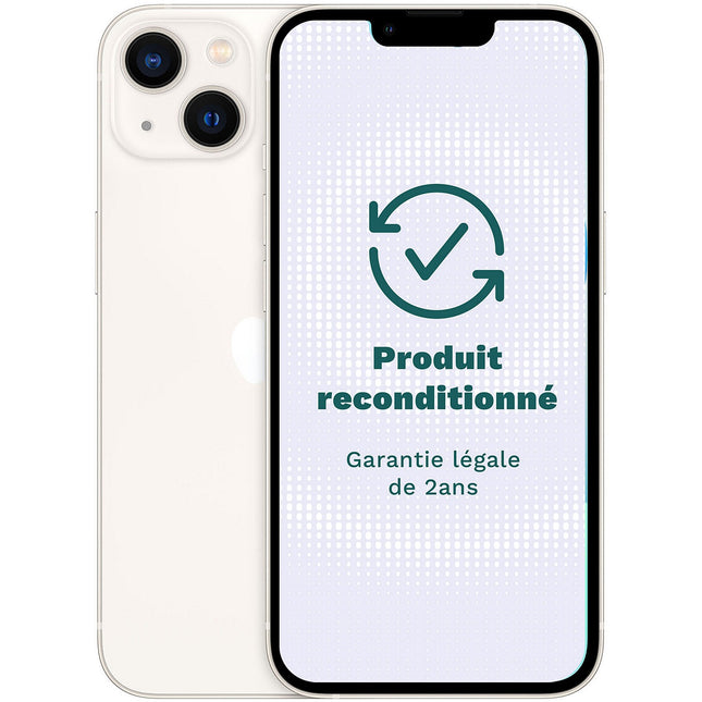 Smartphone APPLE iPhone 13 Blanc 128 Go Bon État - Reconditionné