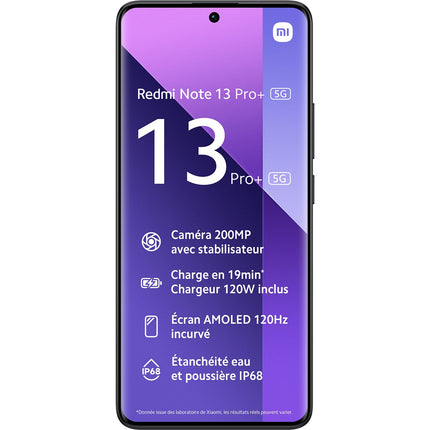 Smartphone XIAOMI Redmi Note 13 Pro+ 5G Dual Noir 256Go Reconditionné