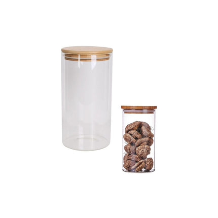 Bocal COOK CONCEPT en verre et bambou 1.2l