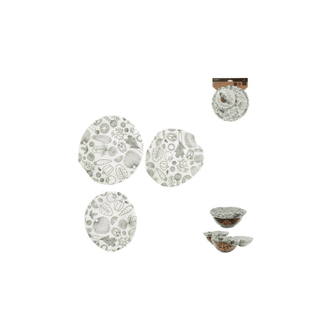 Couvercle COOK CONCEPT en tissu reutilisable x3