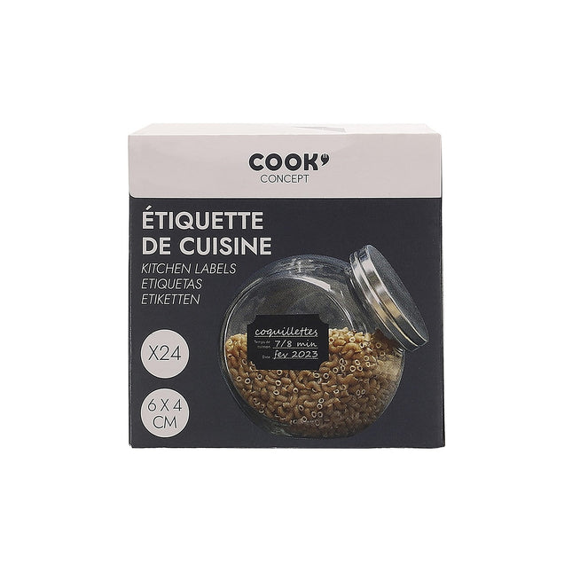 Etiquettes de cuisine COOK CONCEPT bocaux x24