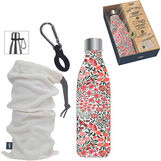 Bouteille isotherme COOK CONCEPT coffret isotherme fleurie M8