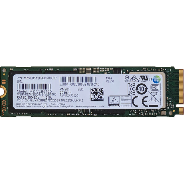 Disque dur SSD interne SAMSUNG SSD interne M.2 NVMe PCle 512Go Reconditionné
