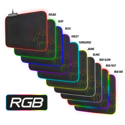 Tapis de souris SPIRIT OF GAMER RGB - taille 300 x 230 x 4 mm