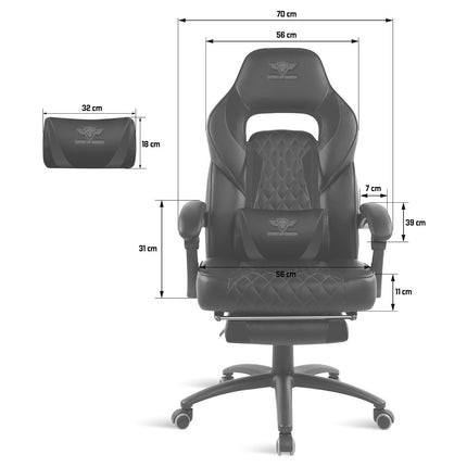 Chaise gaming SPIRIT OF GAMER MUSTANG SERIES - BLACK