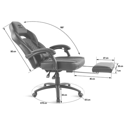 Chaise gaming SPIRIT OF GAMER MUSTANG SERIES - BLACK