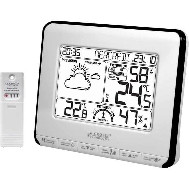 Station météo LA CROSSE WS6818 Blanc/Noir