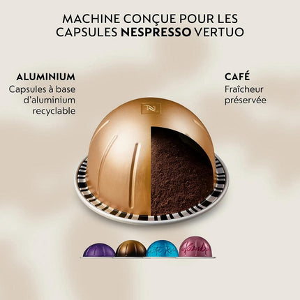 Cafetière à dosettes KRUPS VERTUO UP Noire YY5859FD