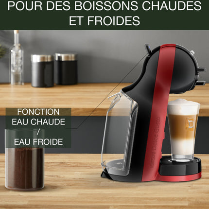 Cafetière à dosettes KRUPS mini me noir rouge Dolce gusto YY5219FD