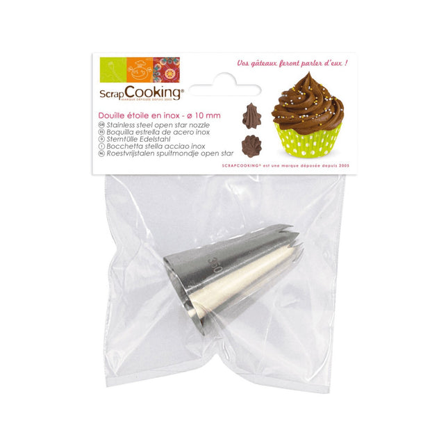 Douille à pâtisserie SCRAPCOOKING etoile en inox