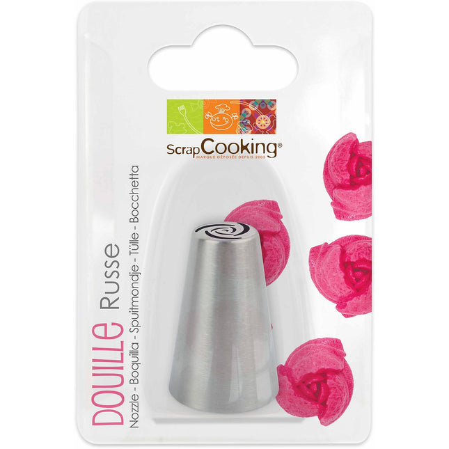 Douille à pâtisserie SCRAPCOOKING russe rose en inox