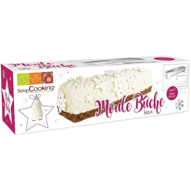 Moule à bûche SCRAPCOOKING inox buche et insert offert