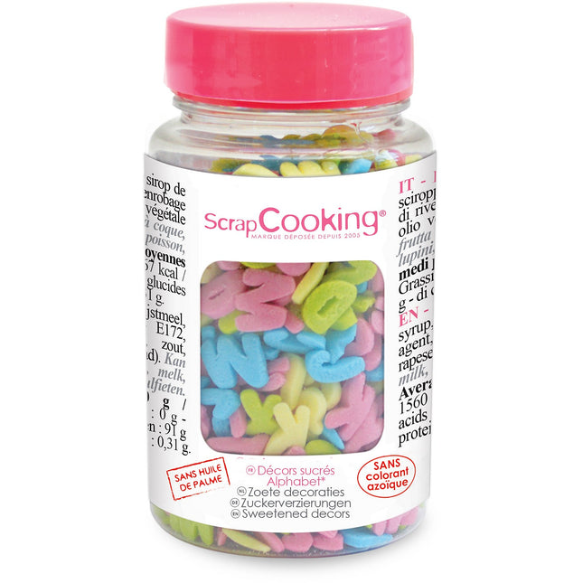 Décoration gâteau SCRAPCOOKING sucre alphabet 55g