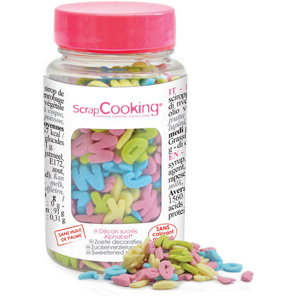 Décoration gâteau SCRAPCOOKING sucre alphabet 55g