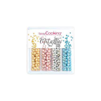 Sucre SCRAPCOOKING Metallic Mix décors sucrés 58 g