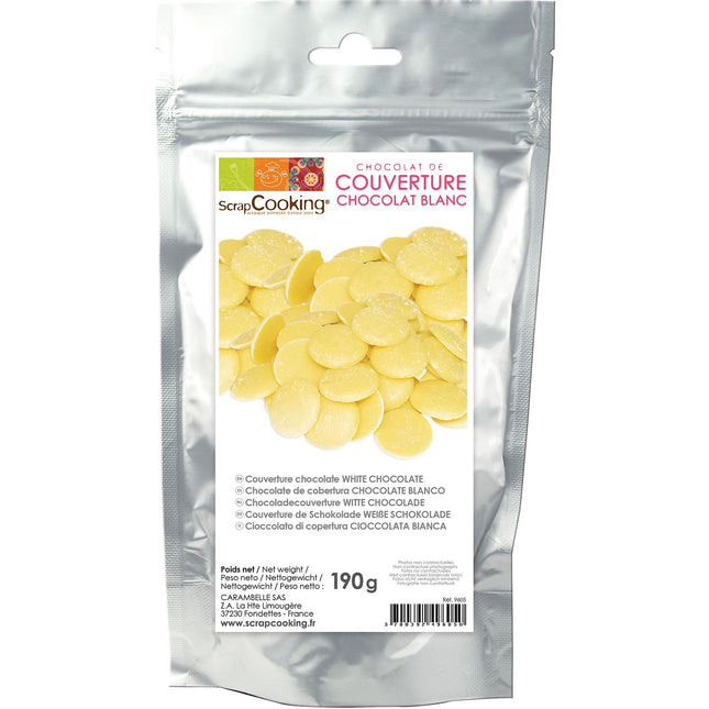 Chocolats SCRAPCOOKING de couverture Blanc 190g