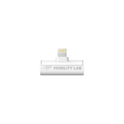 Adaptateur USB C MOBILITY LAB Lightning vers Jack audio blanc