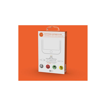 Adaptateur USB C MOBILITY LAB Lightning vers Jack audio blanc