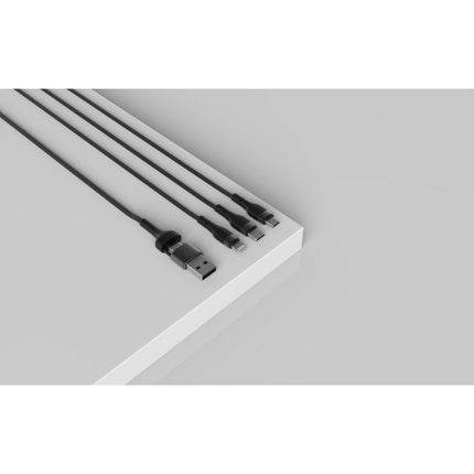Câble trio MOBILITY LAB 3 en 2 Lightning micro USB USBC 1m tres